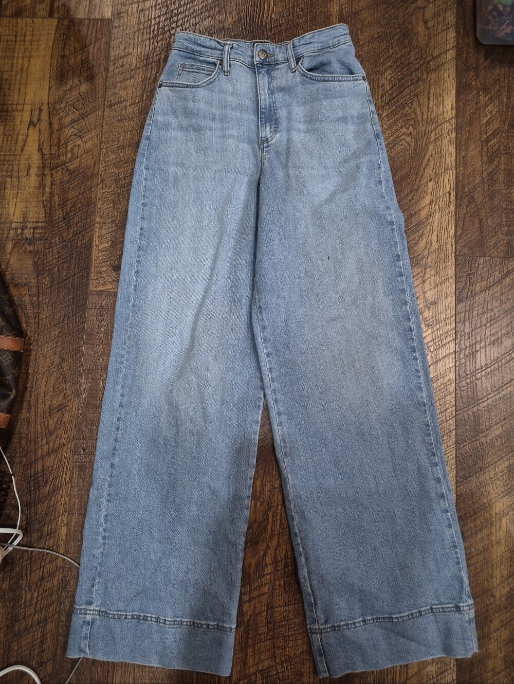 Women's Vintage Y2K Lee Jeans Wide Leg High Rise Size 8 Long